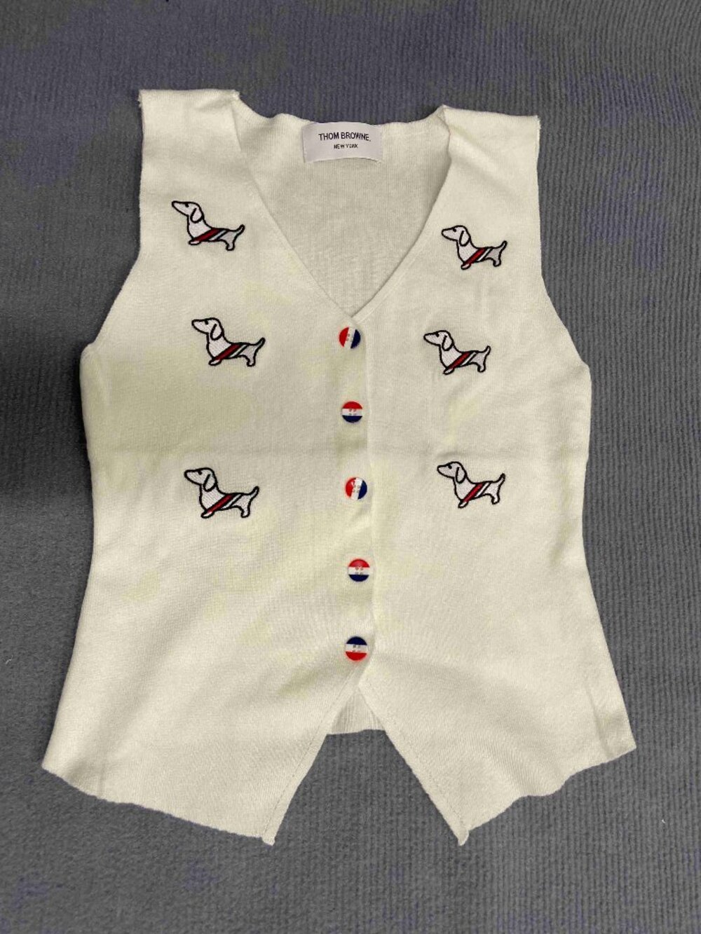 Thom Browne Women's Beige Cardigan Vest